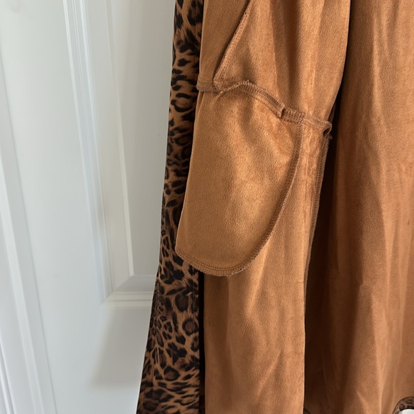 UEC Ethyl Clothing Vegan Faux Suede Cheetah Duster Size XL - Picture 7 of 11